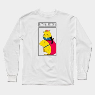 CAT ON A MISSION Long Sleeve T-Shirt